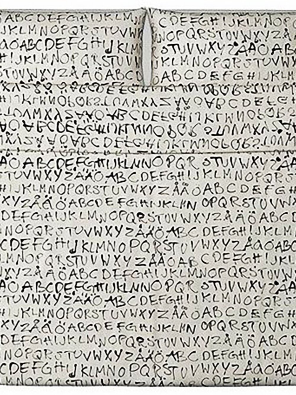 NIP! Rare IKEA EIVOR ORD Queen Duvet Cover & 2 Pillowcases White Black Alphabet